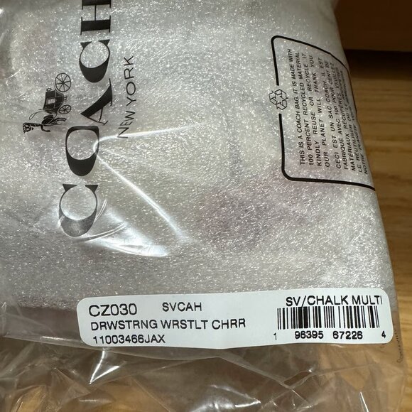 Coach Drawstring Wristlet With Cherry Print - Picture 8 of 9